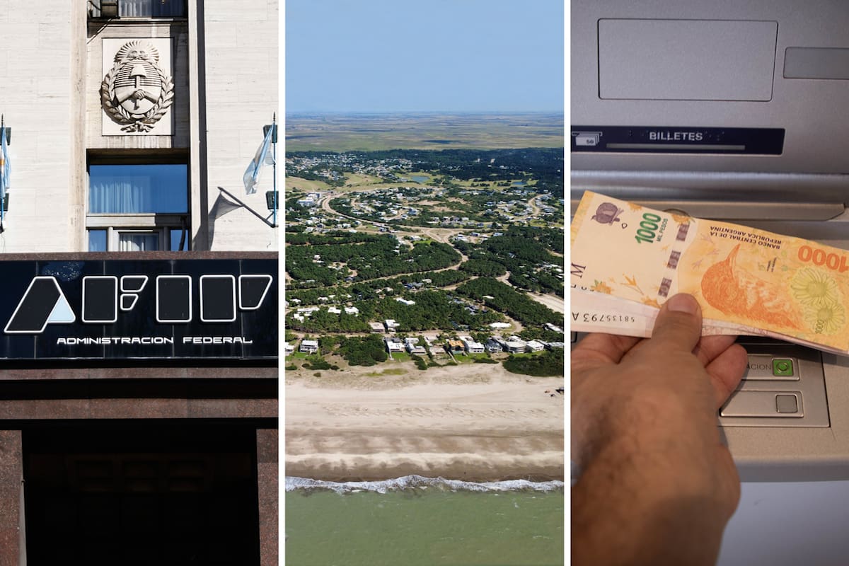 AFIP, costa esmeralda y un cajero automático