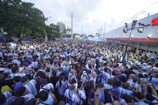 Multitudinarios banderazos en Miami antes del partido contra Cabo Verde