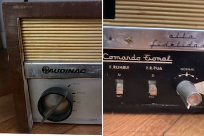 El amplificador y sintonizador marca Audinac con el que Walter Kutschmann escuchaba radio
