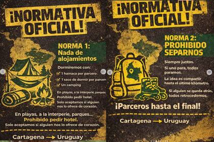 Establecieron ciertas reglas para su viaje (Foto: @parcerosmochileros)
