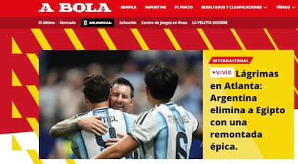 La reacción de A Bola, de Portugal