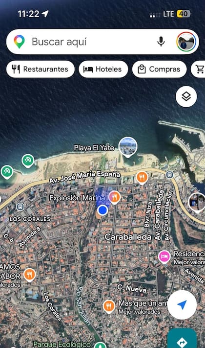 La zona en la que hoy trabajó la misión argentina
