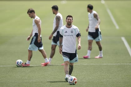 Lionel Messi. La selección argentina entrena en The Compass Minerals National Performance Center en Kansas City