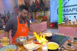 Cometió un terrible error en Pasaplatos y casi incendia el estudio: “Hay que tener cuidado”