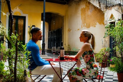Will Smith y Margot Robbie en Casa Ezeiza donde filmaron Focus.